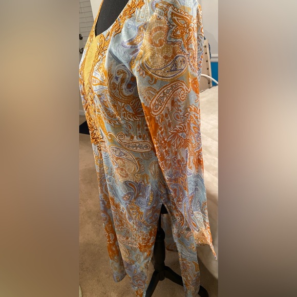 Boho Chic Paisley Print Tunic Dress - Picture 4 of 4